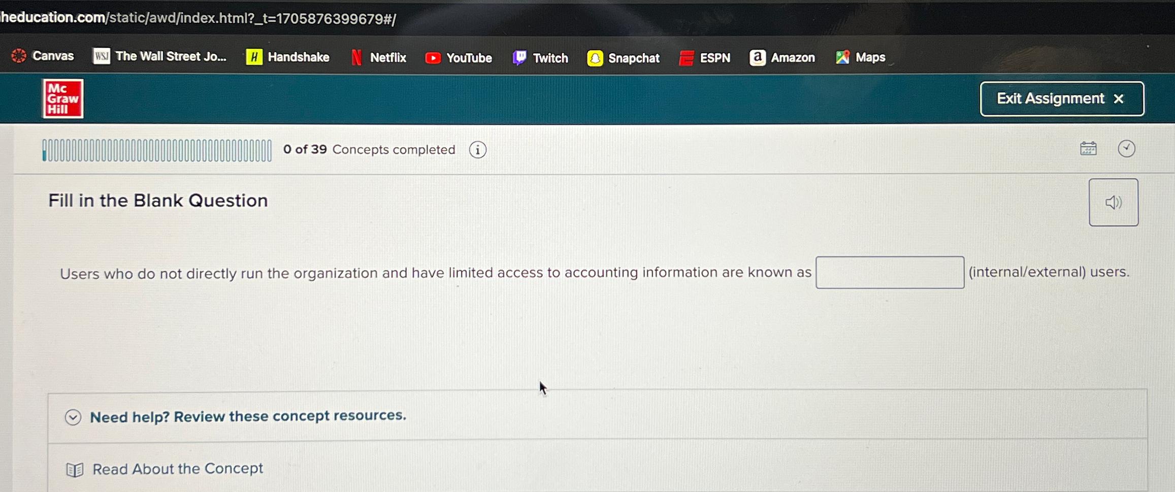 heducation.com/static/awd/index.html?_t=1705876399679#/ Canvas The Wall Street Jo... Handshake Netflix YouTube Twitch Snapchat