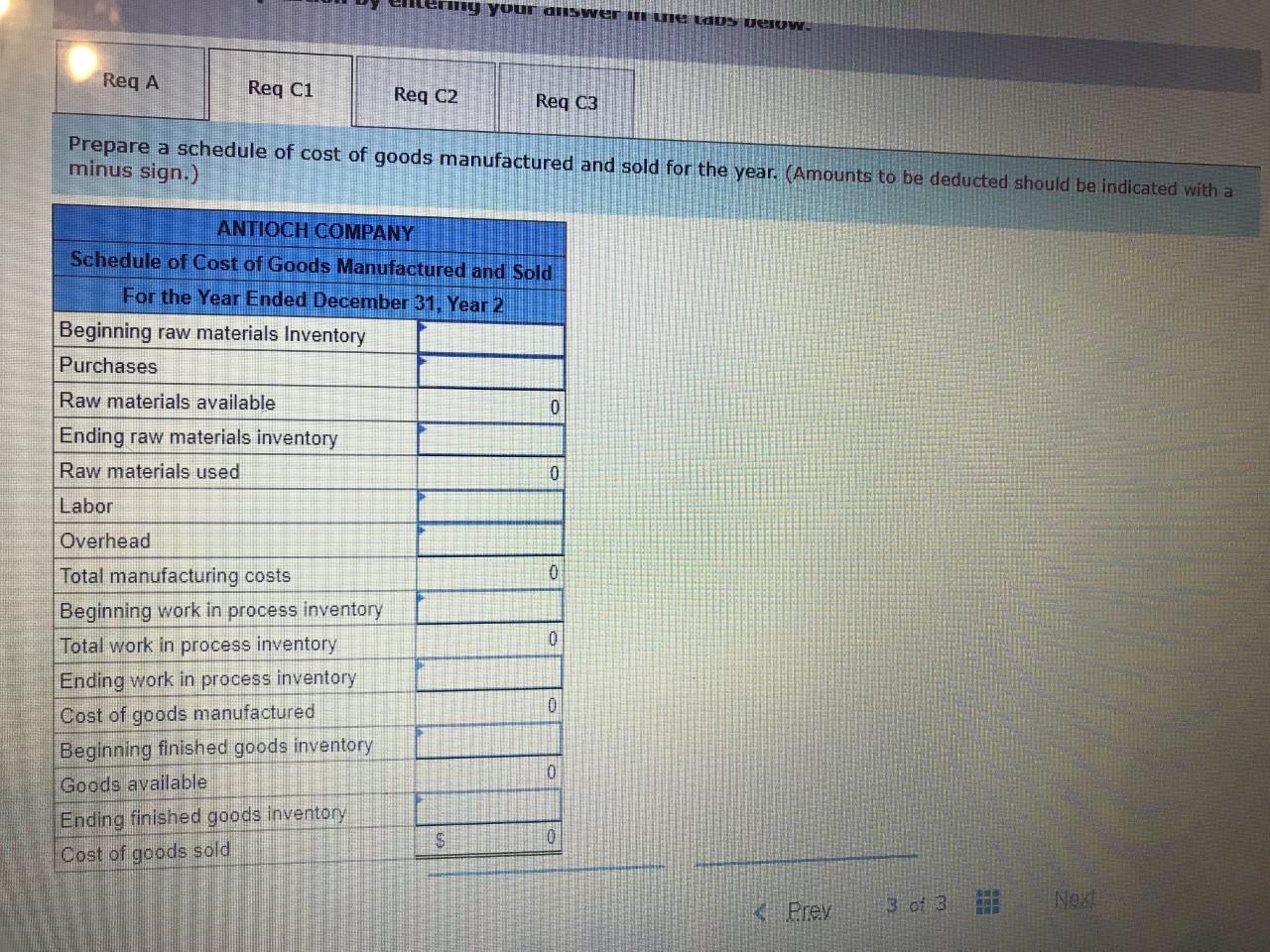 at the beginning of Year 2: Cash, $680,000; Raw Materials Inventory, \$56,000;