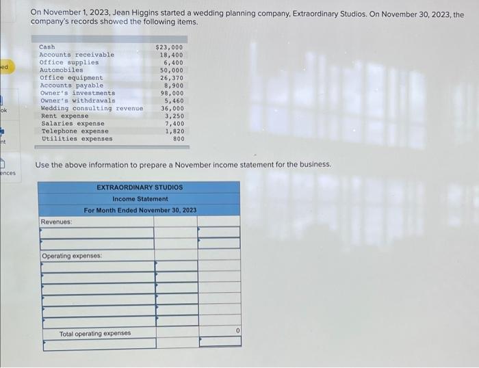 show the effects of the activities listed in (a) through (0) (Enter
