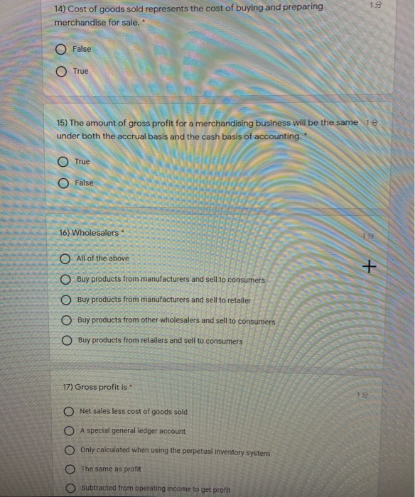 Please help me with these questions! Thanks. Need them now 19 14)