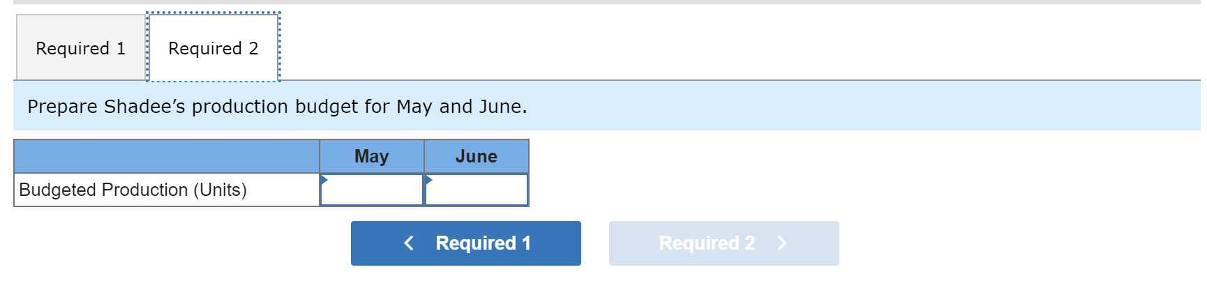 to the questions displayed below.] Shadee Corporation expects to sell 580 sun