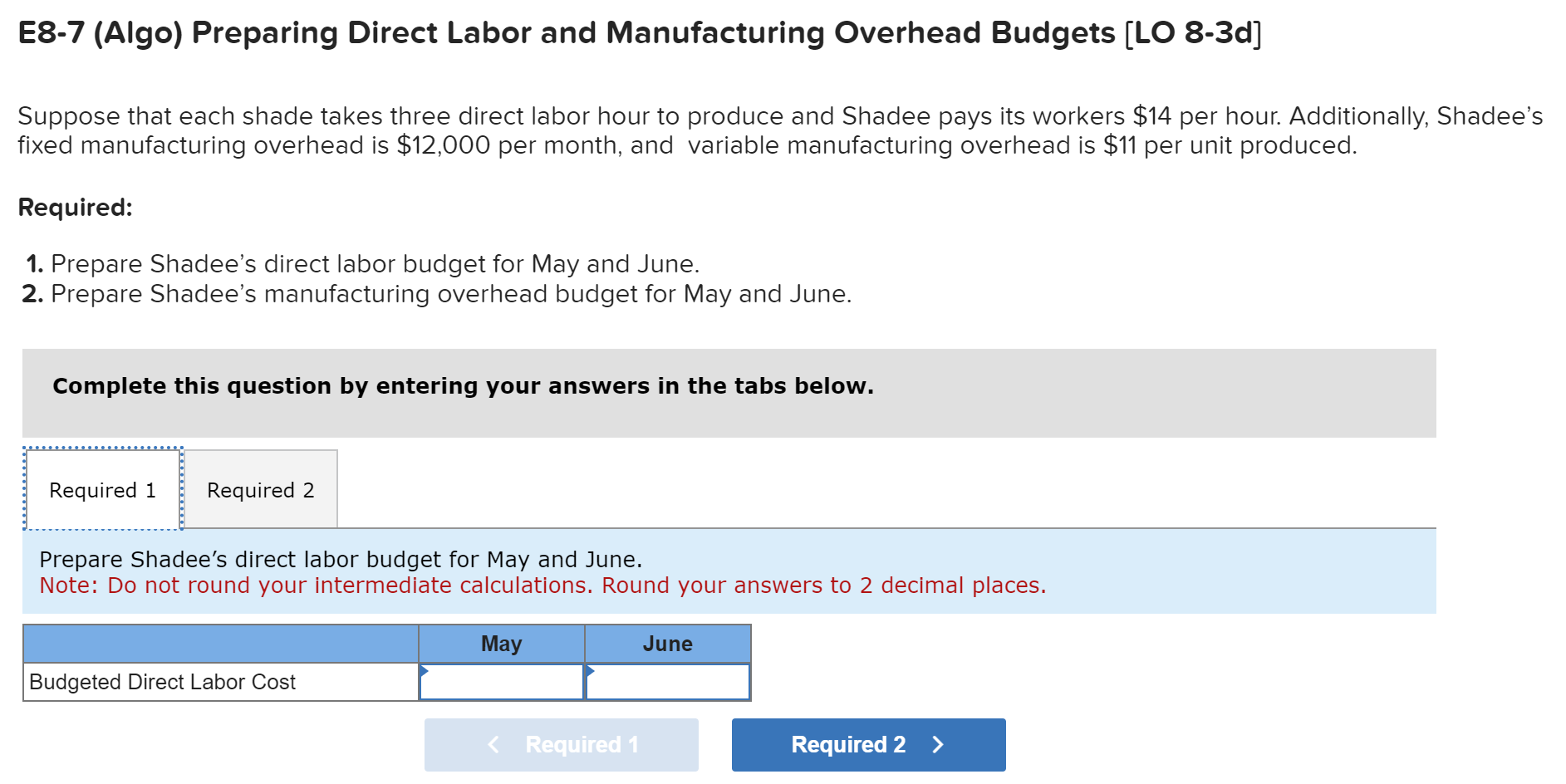 Shadee's beginning and ending finished goods inventories for May are 70 and