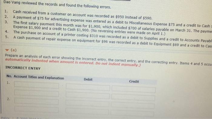 Level Dao Vang, CPA, following was retained by Universal Cable to prepare
