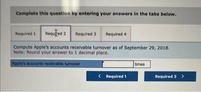 1. What is the amount of Apple's accounts recelvoble as of September