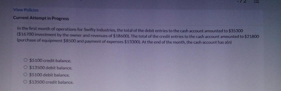 = View Policies Current Attempt in Progress In the first month