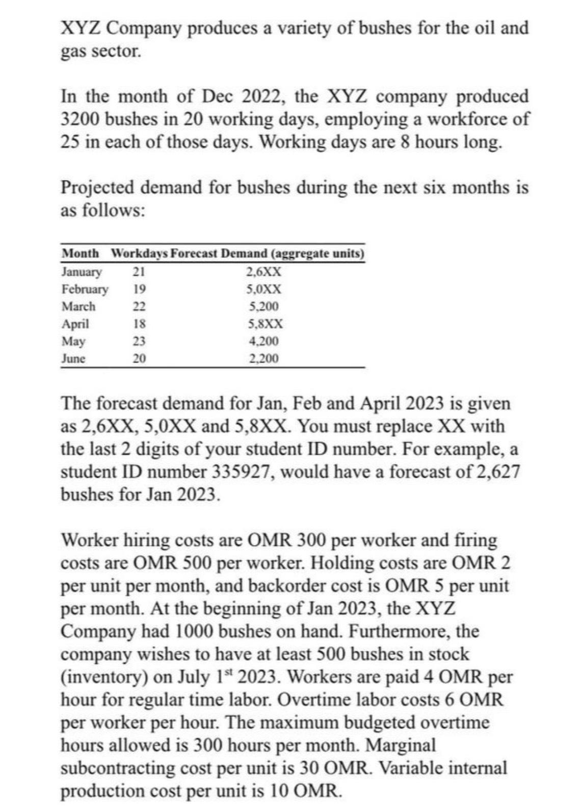  let xx=16 (a) Using level strategy, find the minimum constant workforce