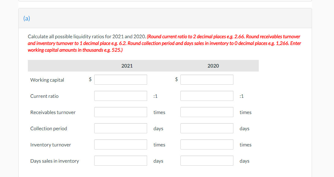 MARSHALL INC. Statement of Financial Position (partial) December 31 (in thousands) 2021