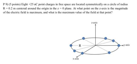 Solved P 9 5 Points Eight 25 Nc Point Charges In Free Space Are Located S Solutioninn