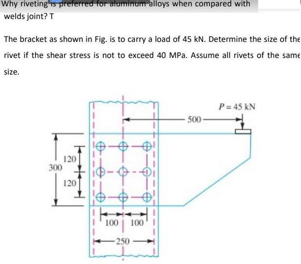[Solved] Why riveting is preferred for aluminum al SolutionInn