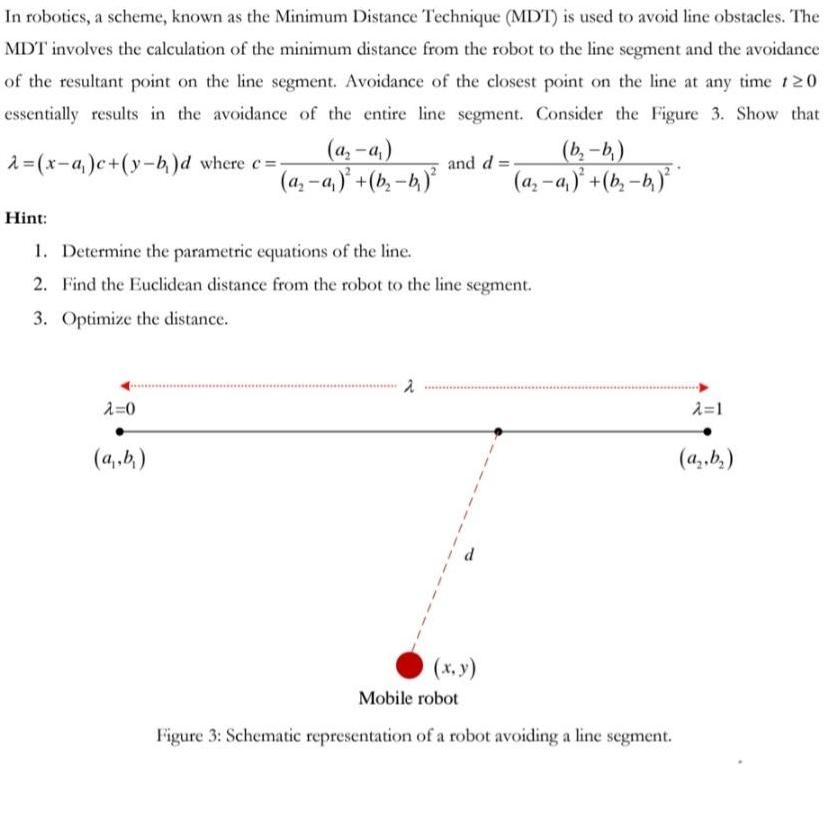 [Solved] In robotics, a scheme, known as the Minim SolutionInn