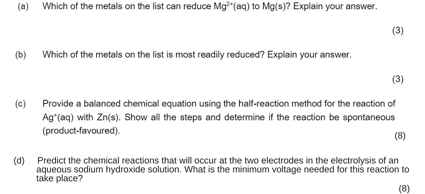 [Solved] Use the standard electrode potentials giv SolutionInn