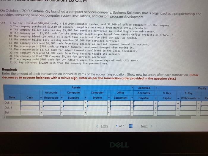 [Solved] On October 1, 2019. Santana Rey launched SolutionInn