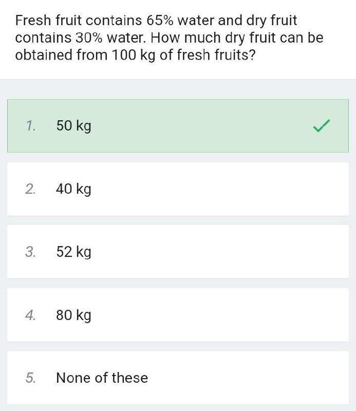 [Solved] Fresh fruit contains 65 water and dry fr SolutionInn