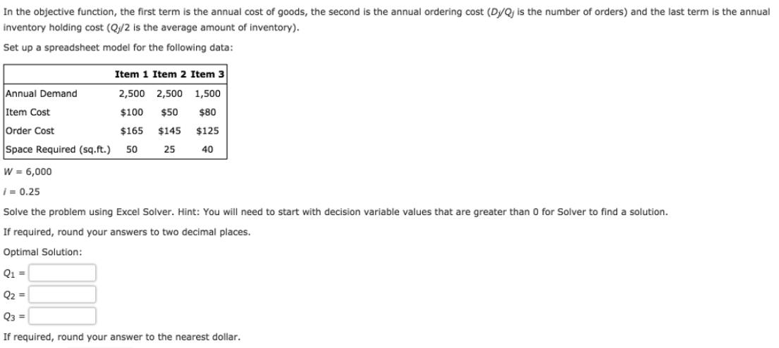 The Following Are Considered Single Use Items Except [Solved] The Economic Order Quantity (EOQ) model i | SolutionInn