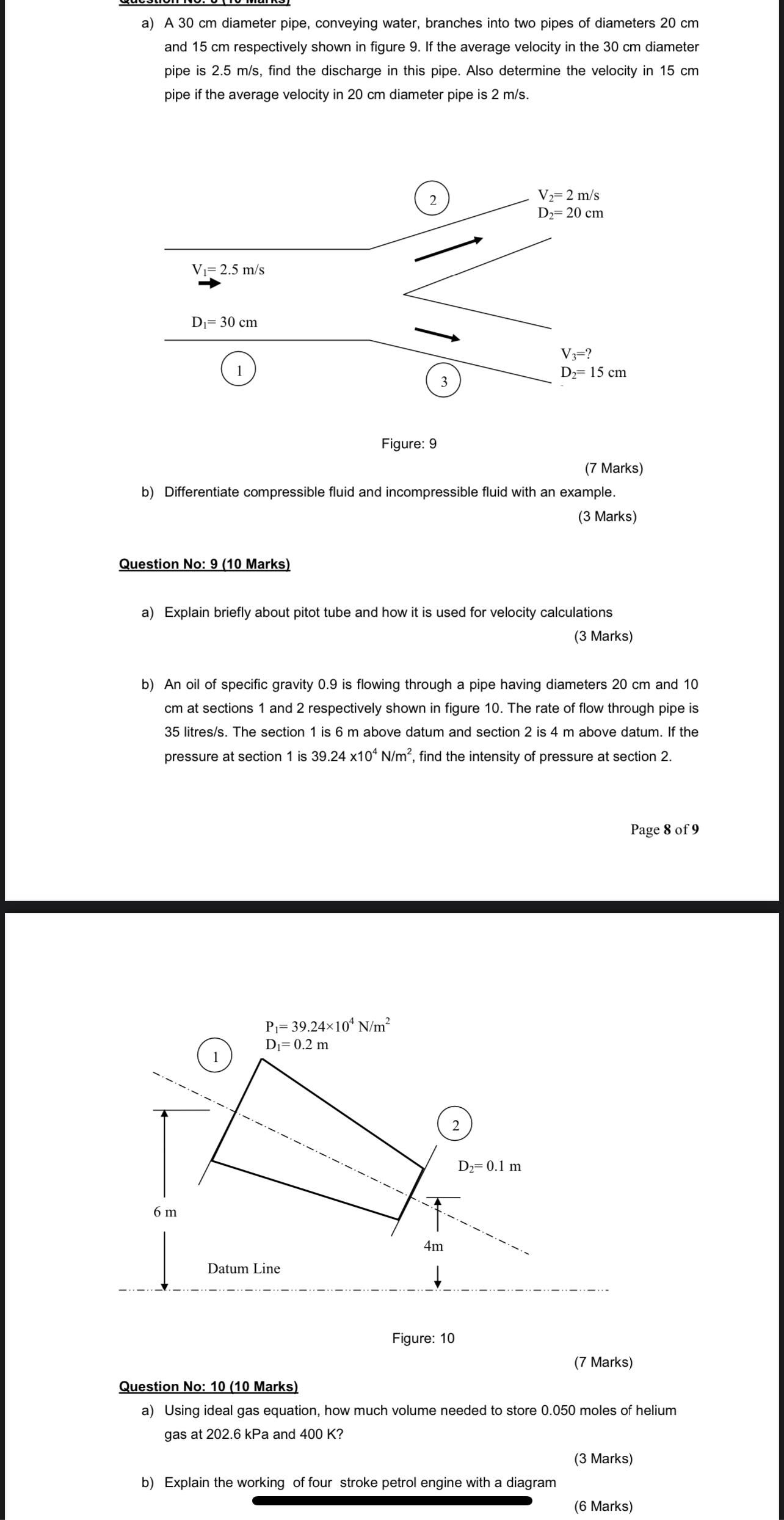 [Solved] a) A 30 cm diameter pipe, conveying water SolutionInn