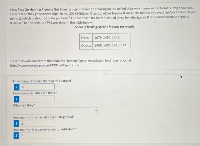 [Solved] How Fast Do Homing Pigeons Go? Homing pig SolutionInn