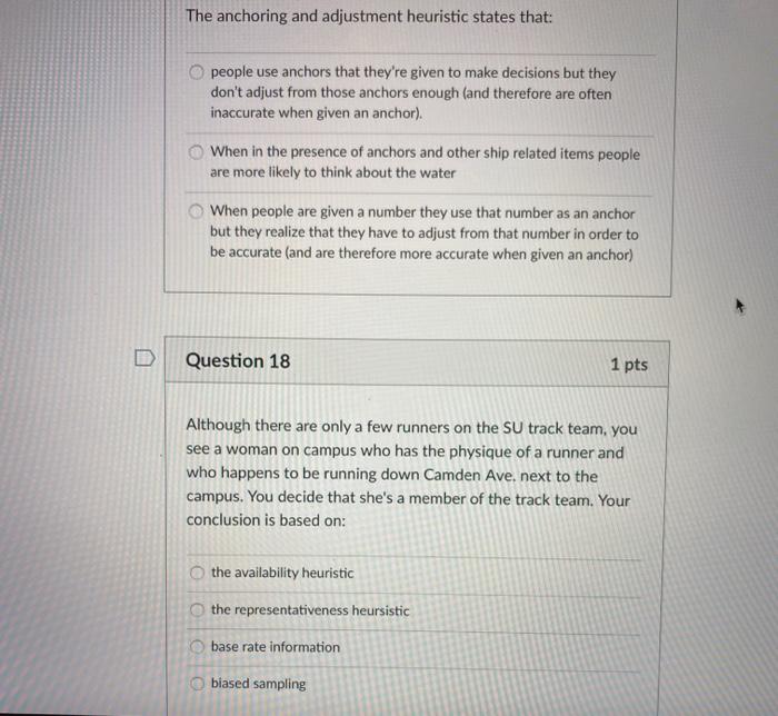 [Solved] The anchoring and adjustment heuristic st SolutionInn