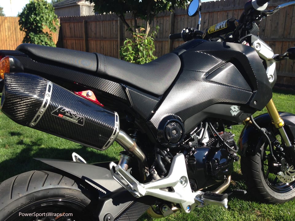 Honda Grom Textured Carbon Fiber Vinyl Graphics Kit