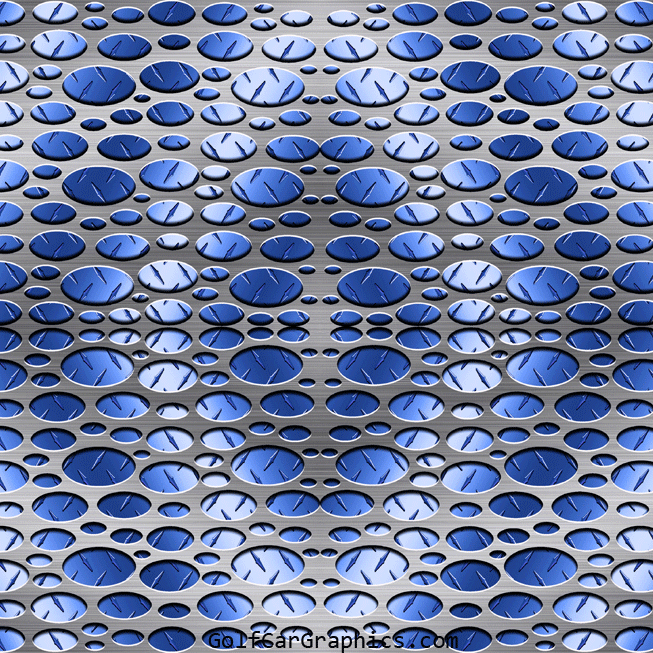 Punch Metal Plate Blue