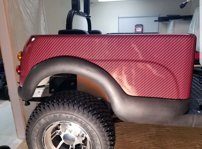 Carbon Fiber Deep Red Black