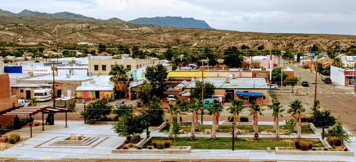 Healing Waters Plaza, downtown T or C Sierra County New Mexico
