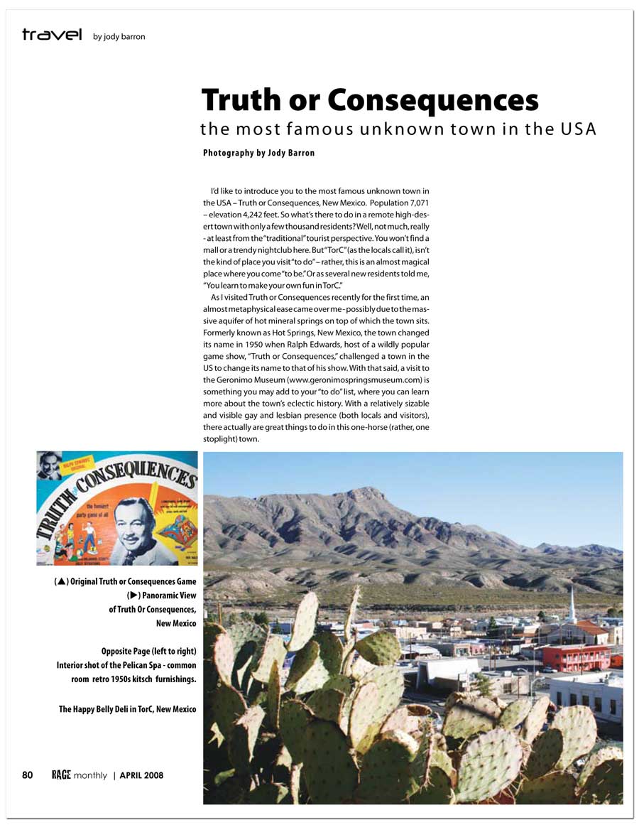 Truth or Consequences The Most Famous Unknown Town in the US Sierra