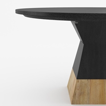 Middelburg Black 4 Seater Small Round Pedestal Kitchen Table Set