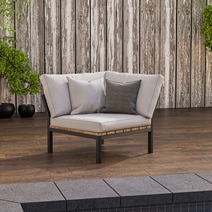 Florence Teak Wood Outdoor Corner Sofa