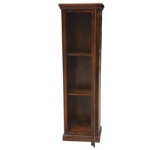  Barstow Antique Heritage Brass Accents Wood Tall Linen Cabinet 