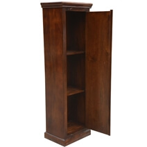  Barstow Antique Heritage Brass Accents Wood Tall Linen Cabinet 