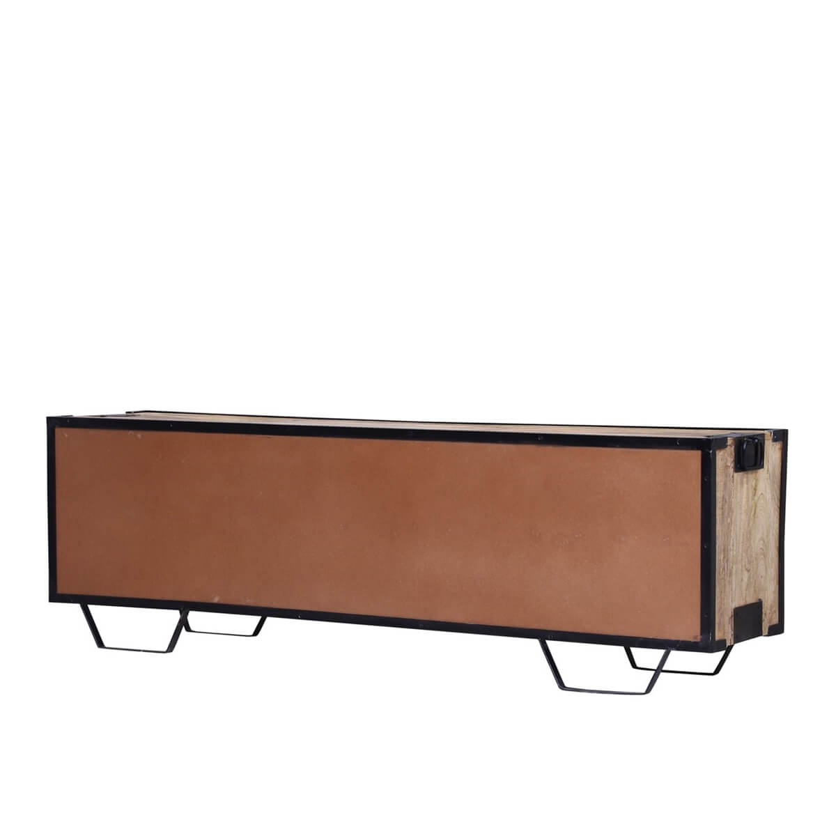 Buckhannon Industrial Iron & Wood TV Media Console with 3 Drawers