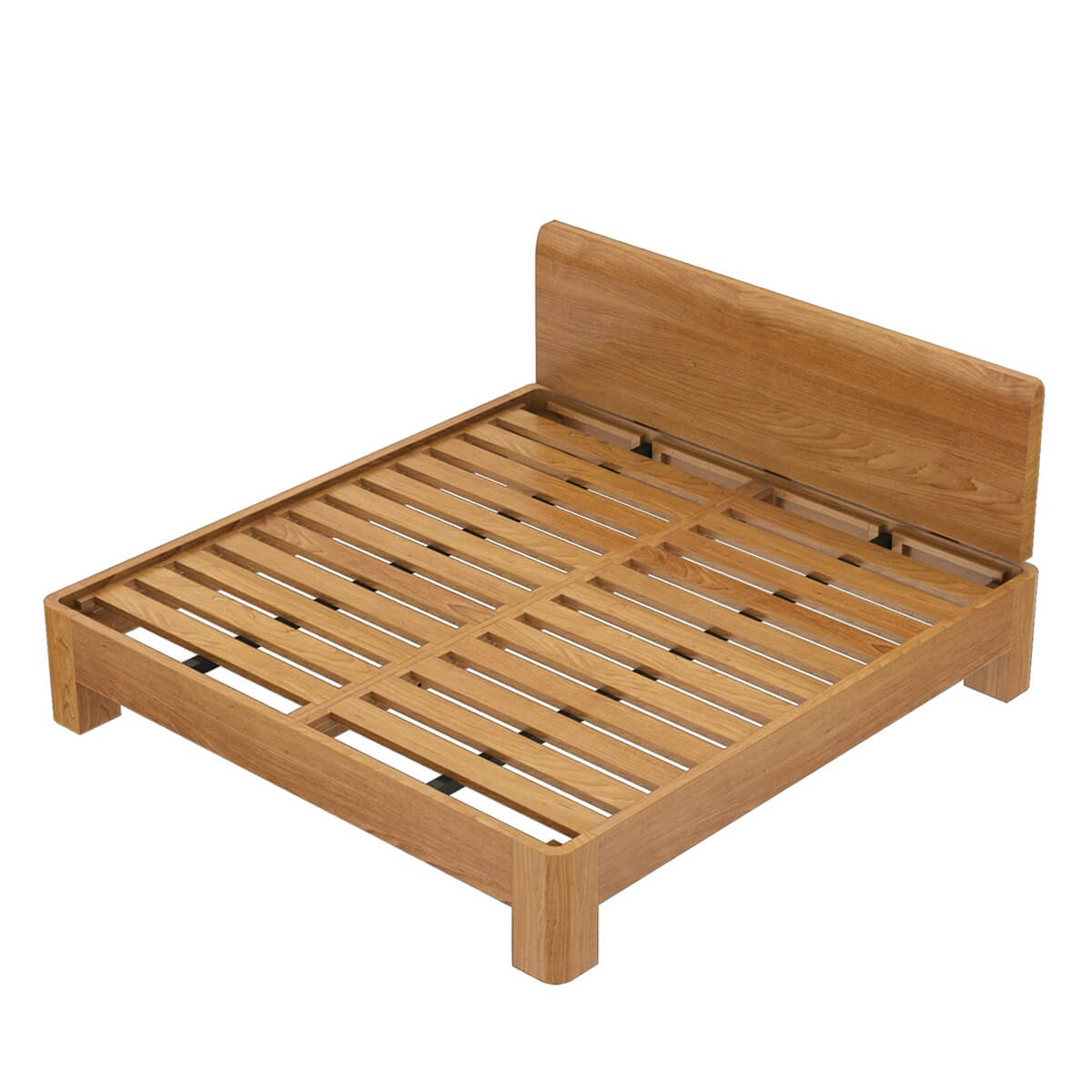 Rebersburg Solid Teak Wood Platform Bed