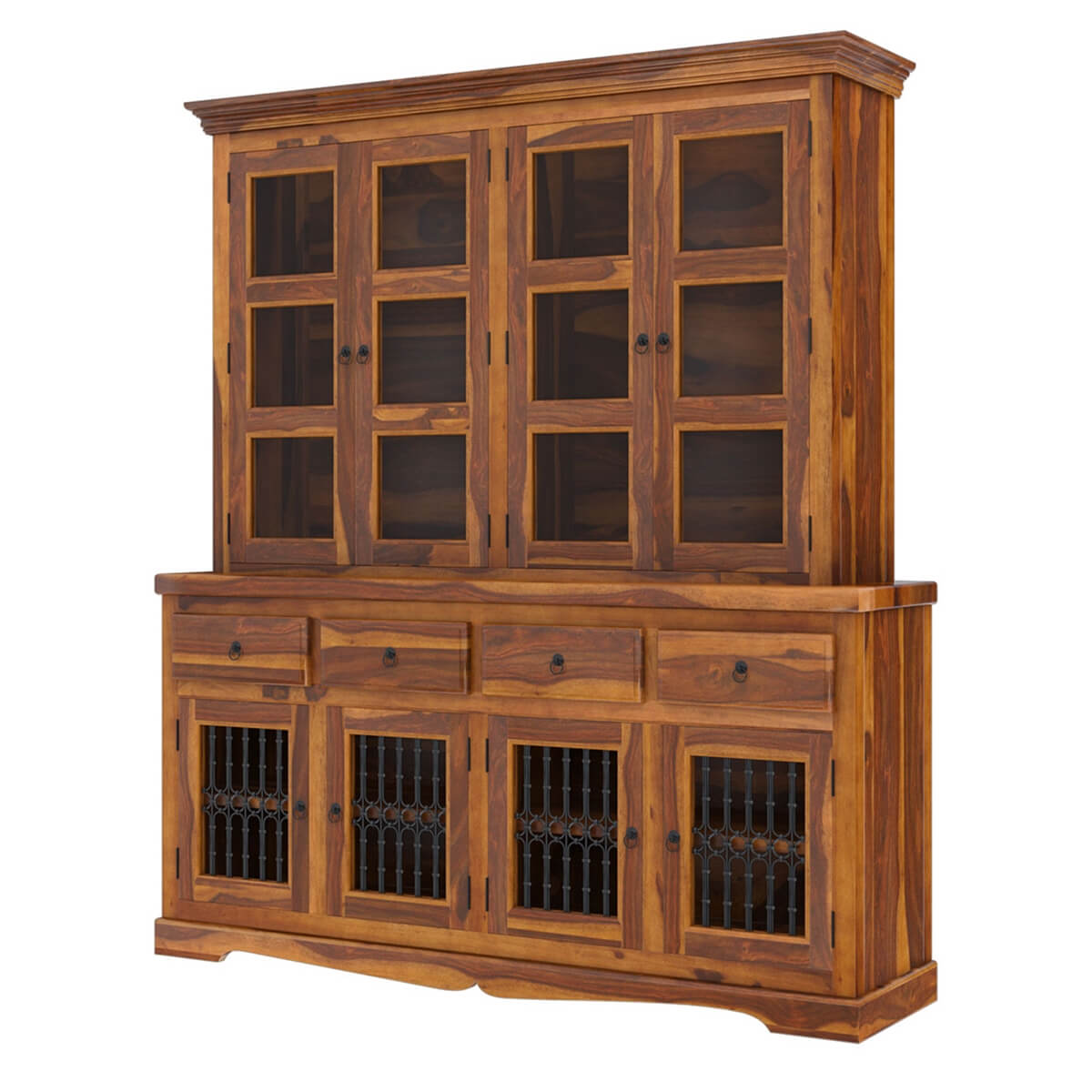 Philadelphia Classic Transitional Rustic Solid Wood Dining Room Hutch