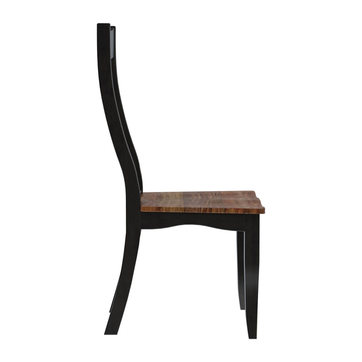Rexburg Black Two Tone Solid Wood Farmhouse Dining Chair