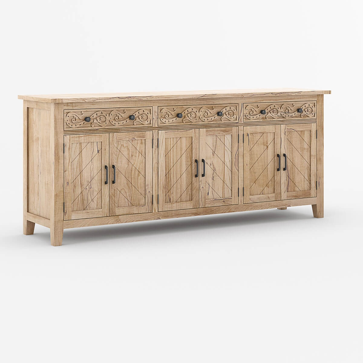 Adelanto Rustic Teak Wood Extra Long Sideboard