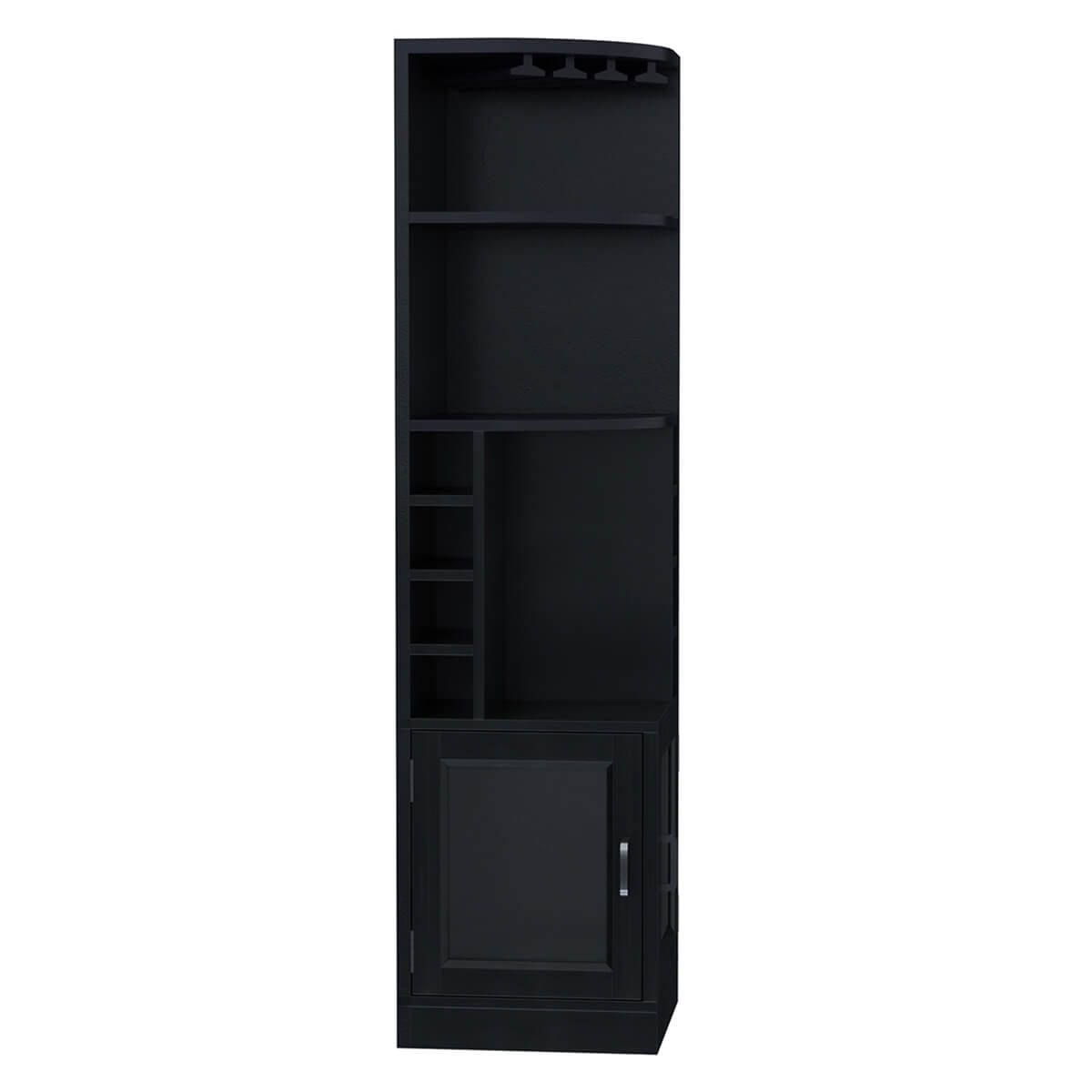 Padua Handcrafted Solid Wood Tall Corner Bar with 2 Doors