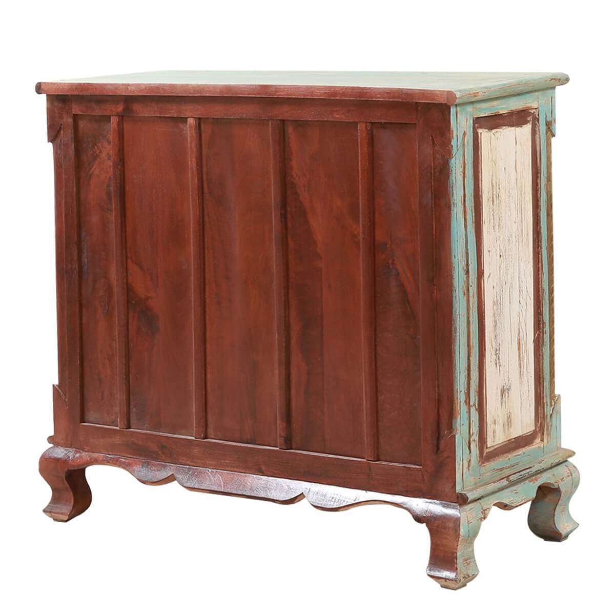 distressed wood storage cabinet