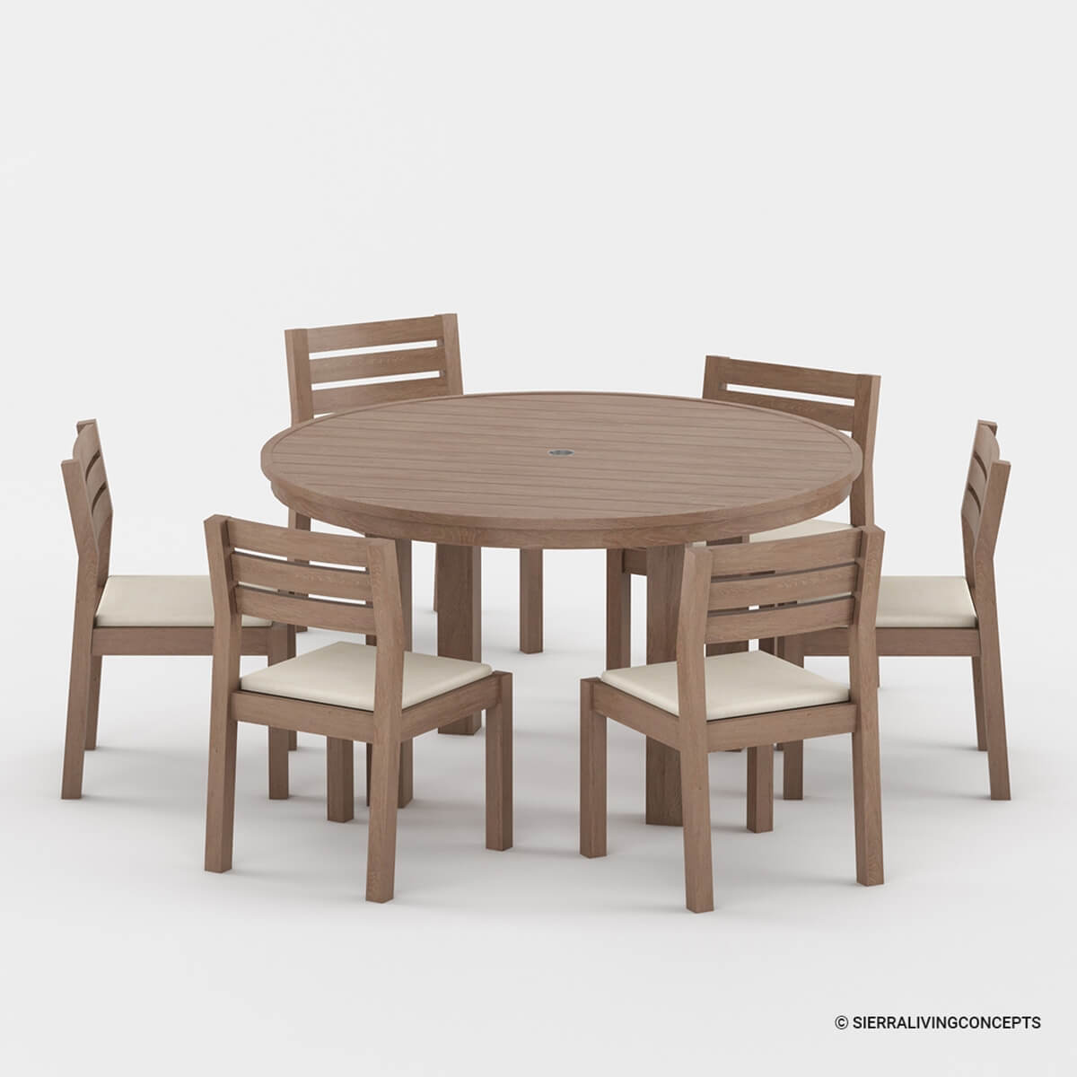 Ravello Teak Wood Outdoor Dining Table Chair Set