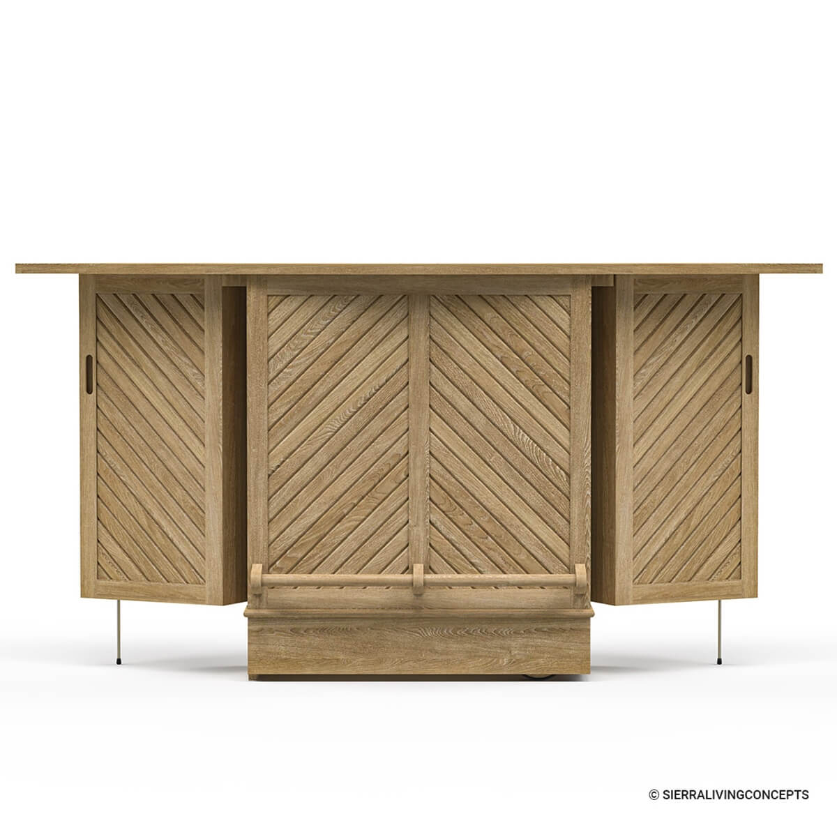 Tamworth Ultimate Teak Outdoor Expandable Bar Counter with Drawers