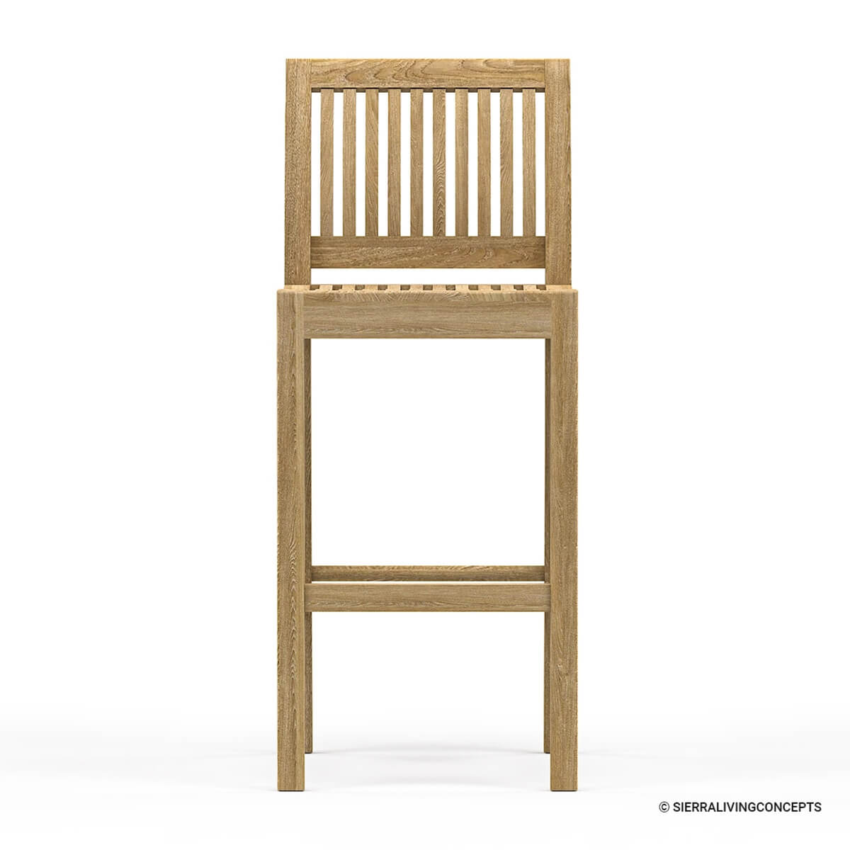 Tamworth Rustic Teak Wood Outdoor Bar Chair