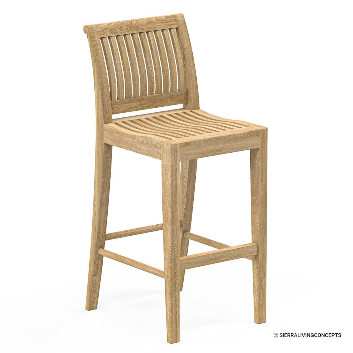 Tamworth Rustic Teak Wood Outdoor Bar Chair