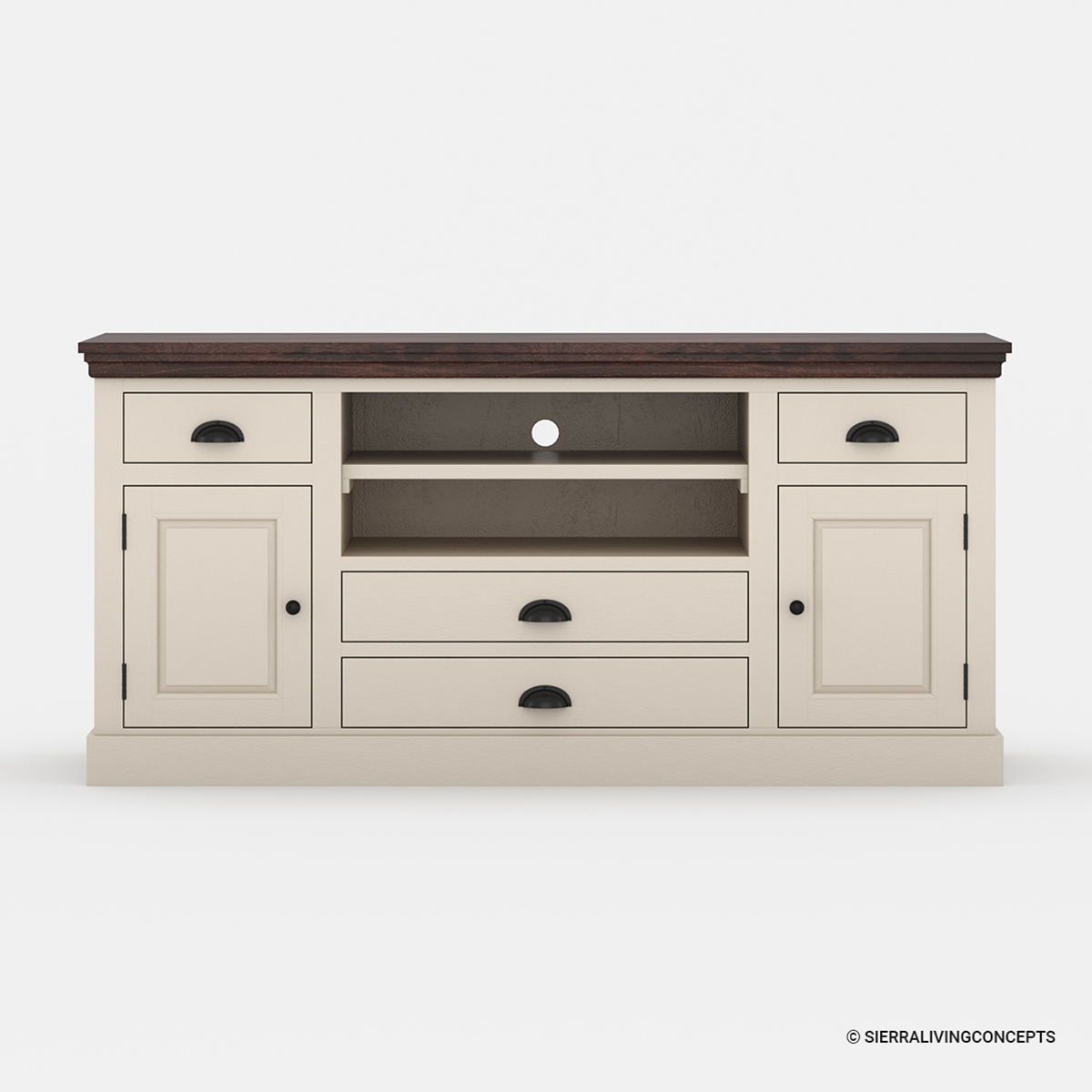 Dyersville 65 Inch Solid Wood TV Stand with Drawers