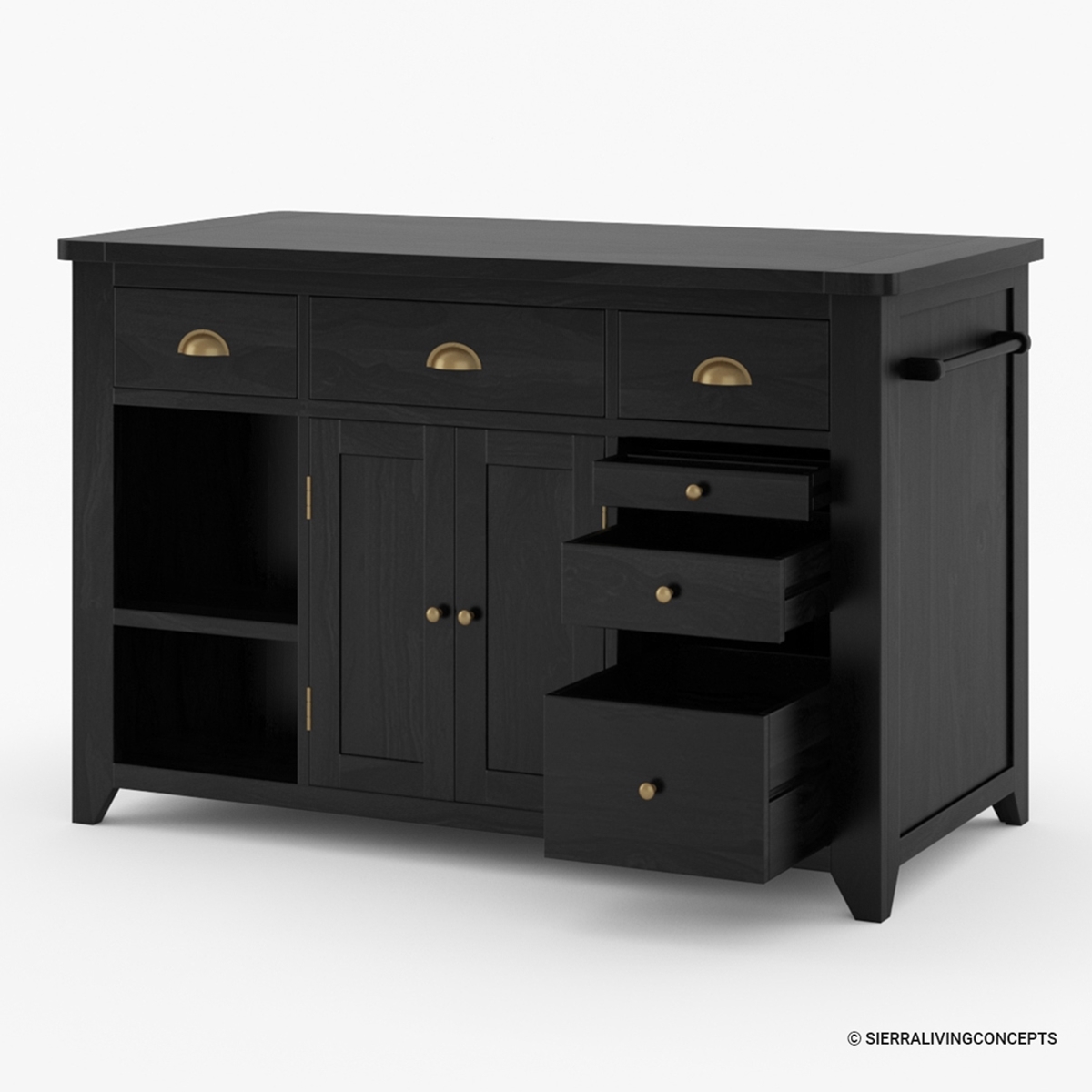 Urbandale Solid Wood Kitchen Island with Drawers