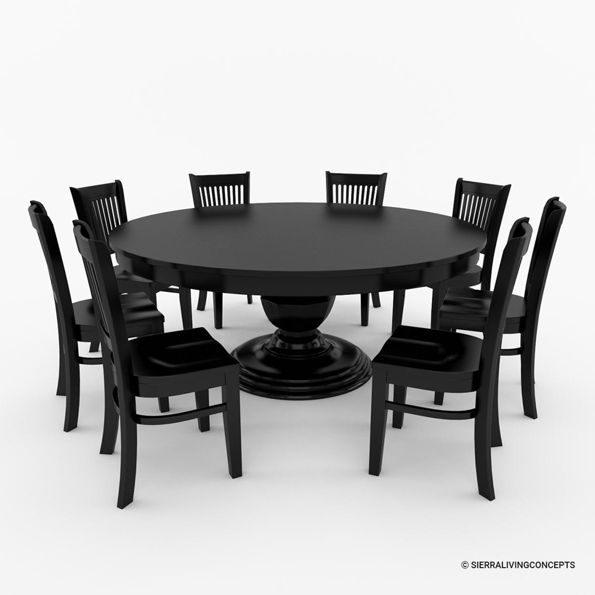 Novara Modern Solid Wood Dining Table And Chair Set