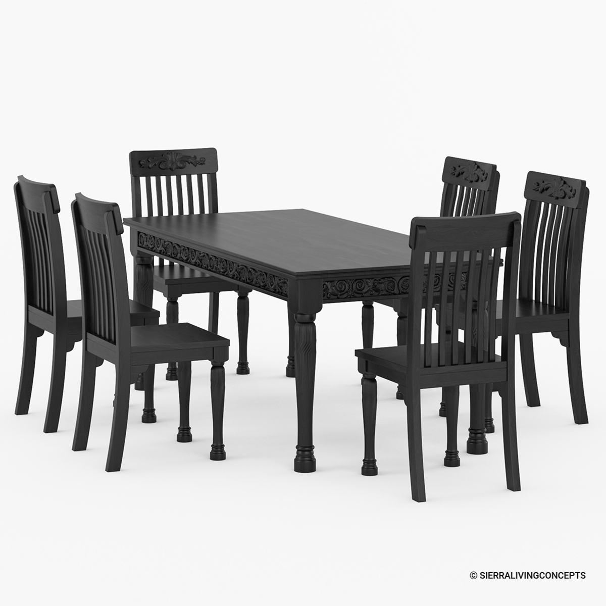 Cambria Solid Wood Modern Dining Table Chair Set