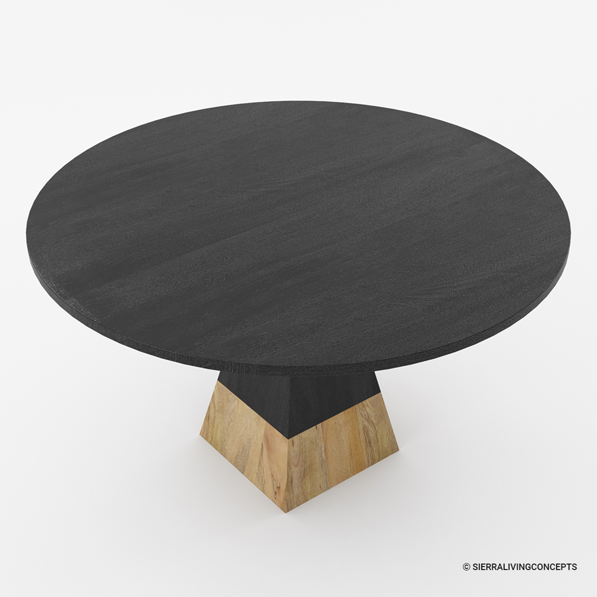 Middelburg Black 4 Seater Small Round Pedestal Kitchen Table Set