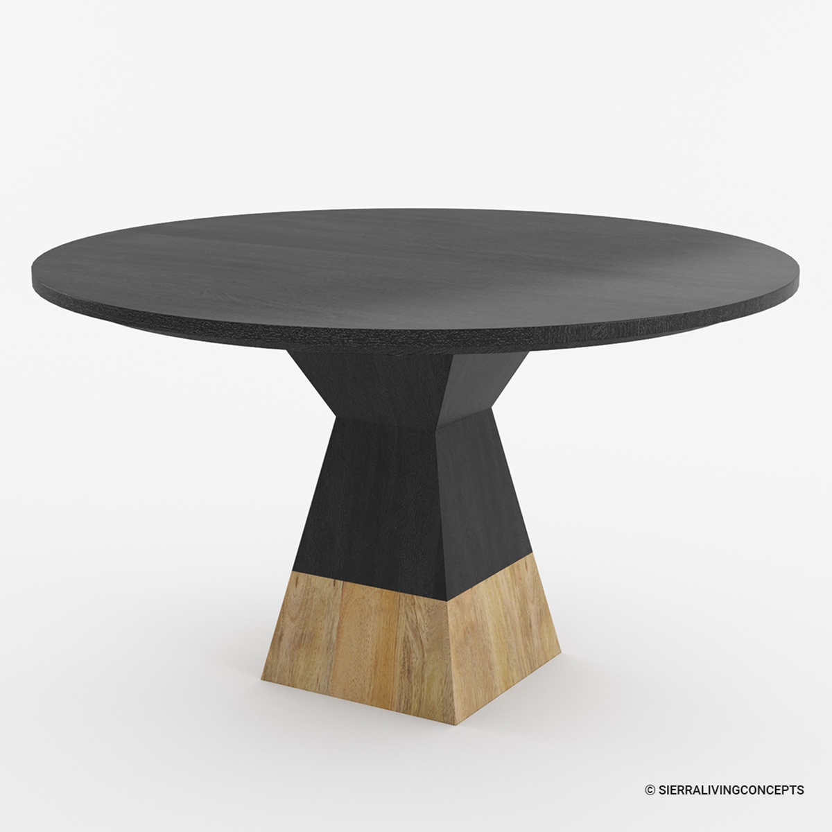 Middelburg Black 4 Seater Small Round Pedestal Kitchen Table Set