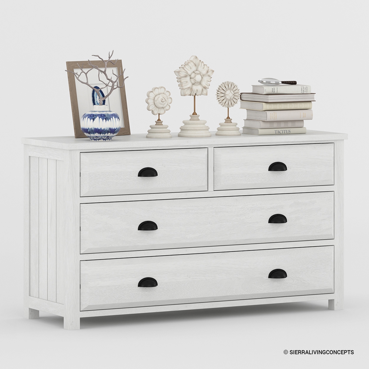 Thionville Solid Wood 4 Drawer Handcrafted Dresser