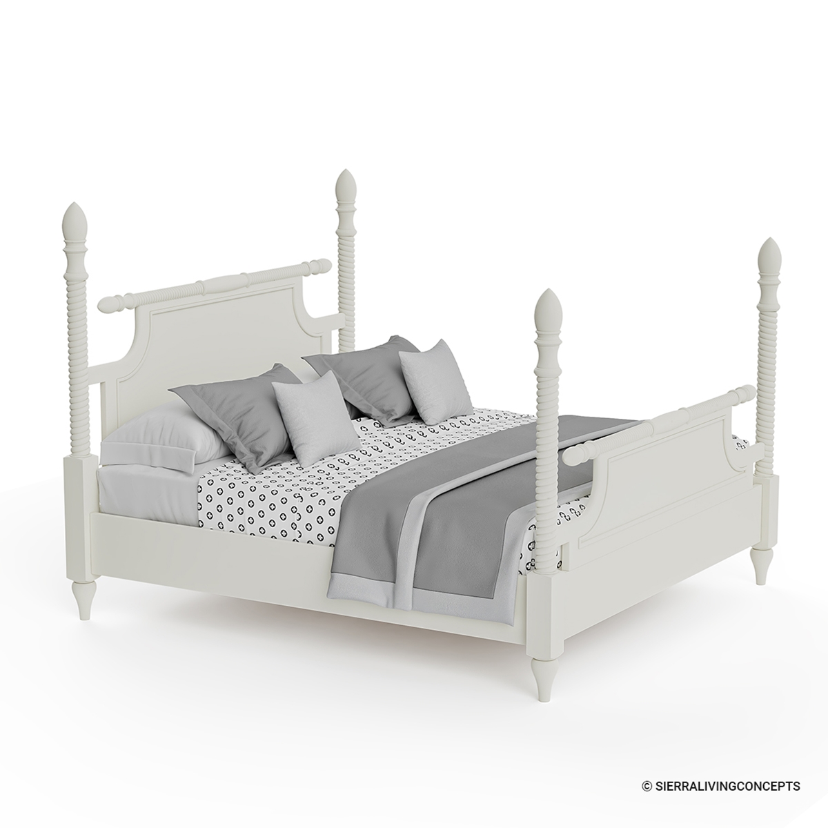 Hartlepool Wooden Four Poster Bed Available in King, Queen, Full Sizes
