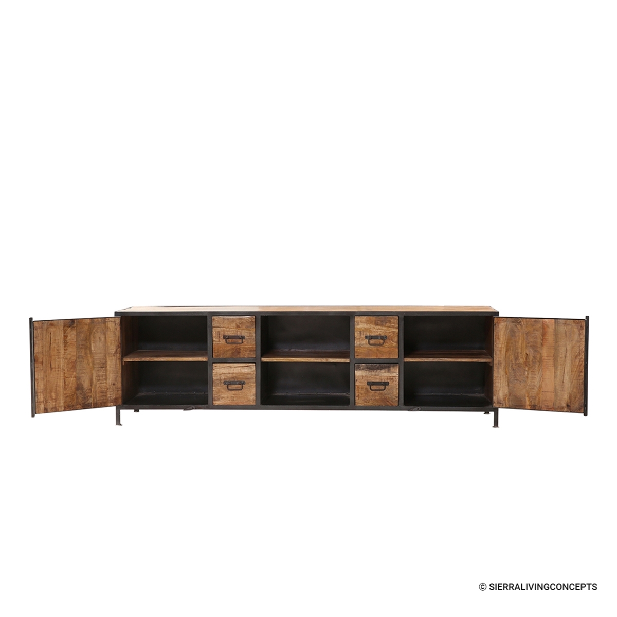 Avalon Industrial Style 4 Drawer Wide Media